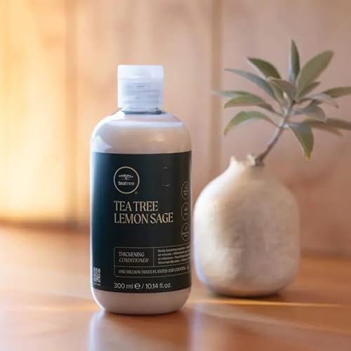 Tea Tree Lemon Sage Thickening Conditioner, Builds Body + Boosts Volume, For Fine Hair