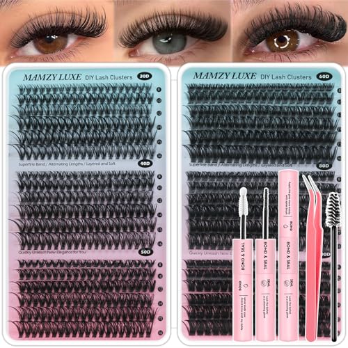 Lash Clusters Kit 708Pcs - 6 Styles Wispy Extensions 10-16mm