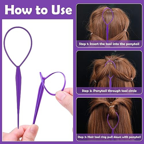 Auroray 2000 Pcs 32 Colors Elastic Hair Ties & Styling Tools Set