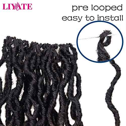 Faux Locs Crochet Hair 10 Inch 6 Packs 3 Tone Ombre Blonde Goddess Locs Crochet Hair for Black Women, Prelooped Gypsy locs Crochet Hair for kids Wavy Dreadlocks Crochet Hair Extensions, 1B/30/27