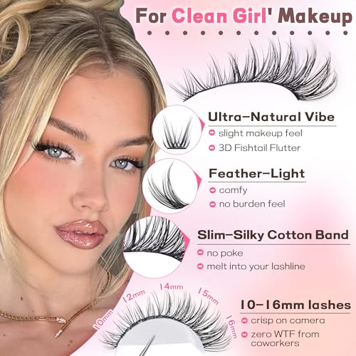 Wispy Lash Clusters - Natural DIY Eyelash Extensions 10-16mm
