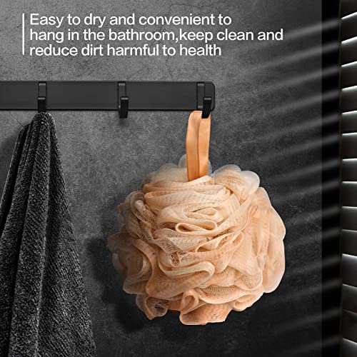 Fishent Loofah Bath Sponge 4 Pack - Soft Exfoliating Body Scrubber