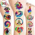 96 PCS Tie Dye Temporary Tattoos for Kids Party Favors