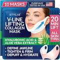 Stylia V Line Lifting Collagen Mask - Double Chin Reducer (10 Pack)