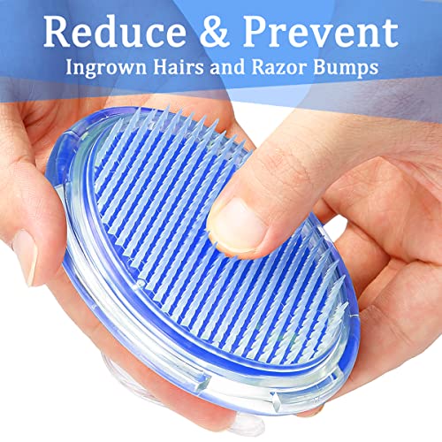 TailaiMei Exfoliating Brush for Ingrown Hair Treatment - To Treat and Prevent Bikini Bumps, Razor Bumps - Silky Smooth Skin Solution for Men and Women(Blue)