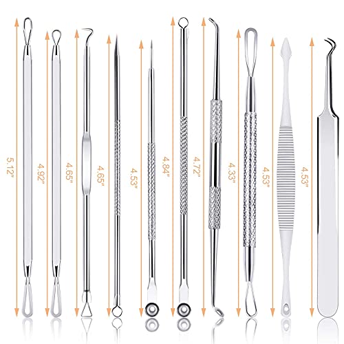MENOLY 10-Piece Pimple Popper Tool Kit for Blackheads & Acne
