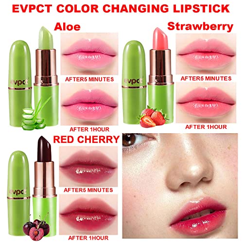 Magic Color Changing Lipstick Set - 3 Pack Waterproof Long Lasting