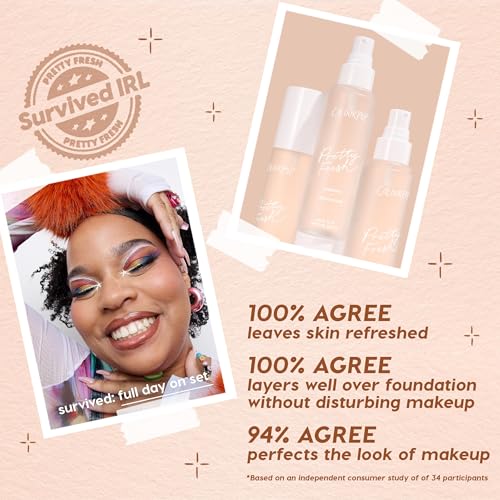ColourPop Pretty Fresh Hydrating Setting Mist - Vegan Micro-Fine Makeup Finishing Spray with Hyaluronic Acid and Coconut Water for Dewy, Long-Lasting Wear - Lock It In (3.4 Fl Oz)