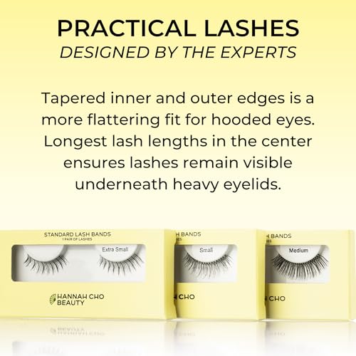 False Eyelashes for Hooded Eyes - Medium Strip Lashes