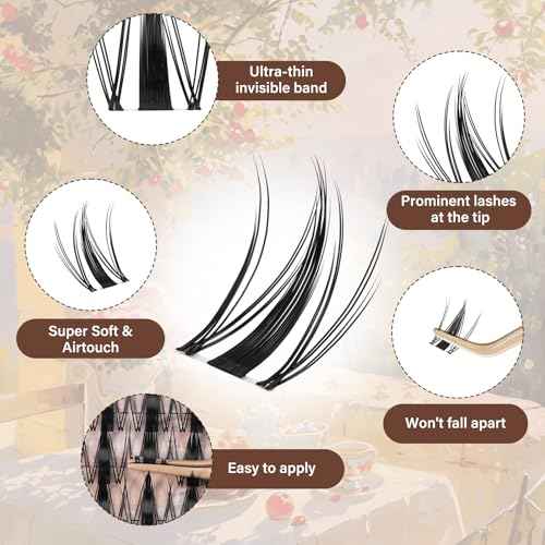 JMS&JMS Lash Clusters Kit 144 pcs Natural Cluster Lashes Invisible Band Manga Lashes with Lash Bond and Seal Eyelash Applictor Lash Remover Lash Extension Kit for Beginner (Fairy-8-18mix)