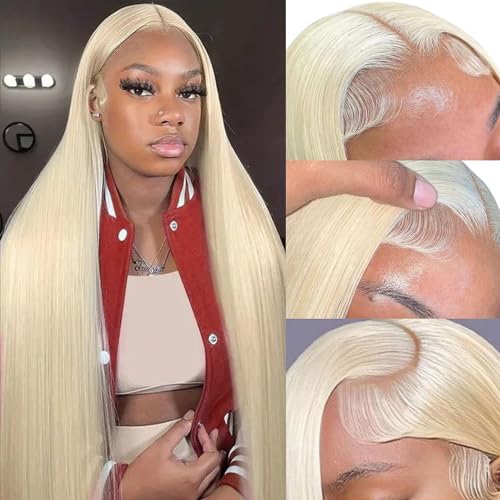 Blonde 613 Lace Front Wig Human Hair 13x4 HD Straight 26"