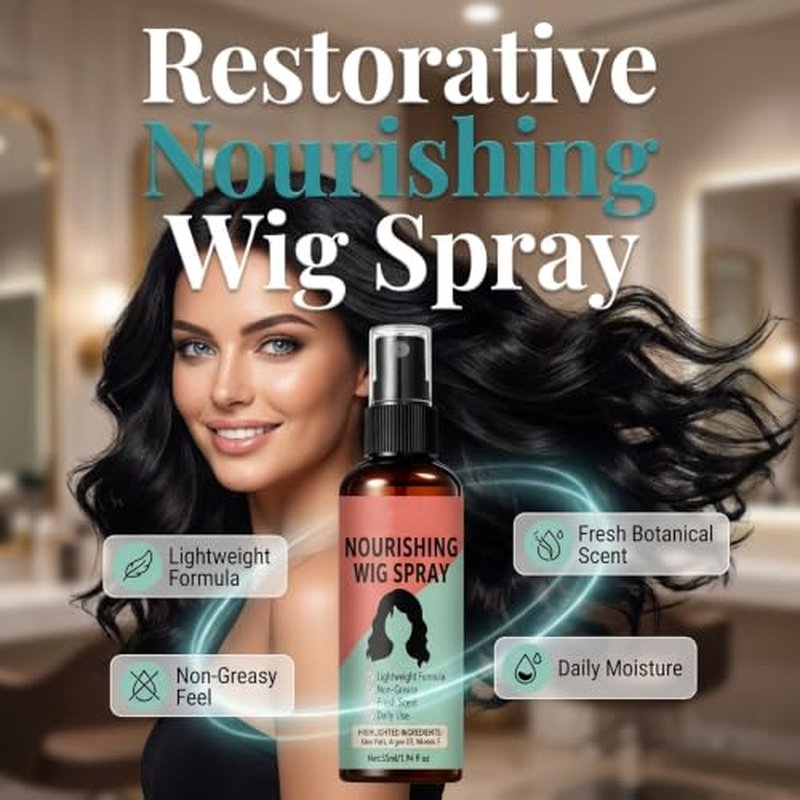No-Rinse Nourishing Wig Spray for Synthetic Hair 55ml