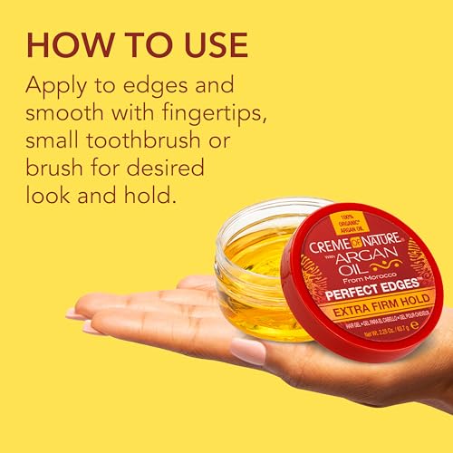 Creme of Nature Argan Oil Perfect Edges Extra Hold, 2.25 Oz (214040)
