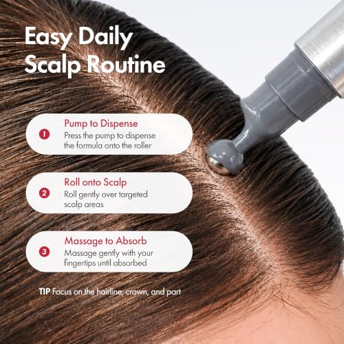Again Me Thickening Scalp Serum Roll-On with Biotin & Caffeine - 0.5 Fl Oz