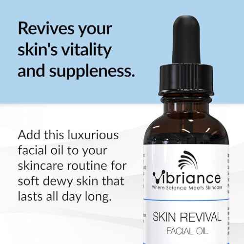 Vibriance Skin Revival Facial Oil - Natural Ingredients - Face Hydrating for Sensitive and Dry Types, with Vitamin E, Sea Buckthorn, Camellia, Squalane - Vegan, Paraben-Free