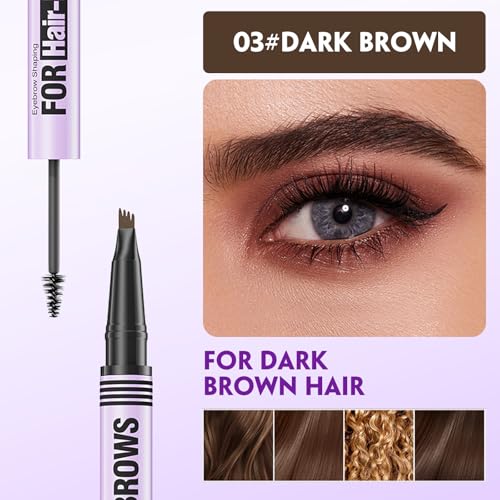 Microblading Eyebrow Pen 2-in-1 Dual-Ended Dark Brown