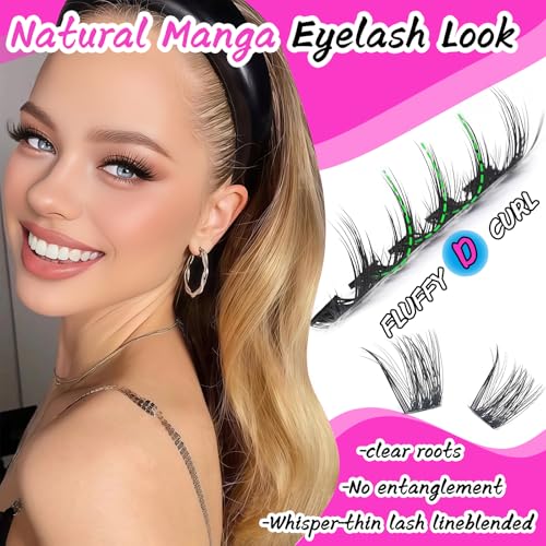Fluffy Eyelash Clusters Kit - 336 Pcs 200D D Curl Extensions