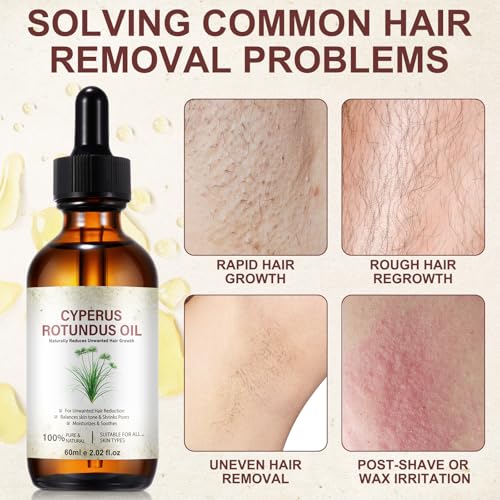 Cyperus Rotundus Hair Removal Oil - Natural Slows Regrowth