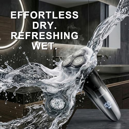 Kyroblade Electric Shaver for Men, 150-Min Runtime, 3D Rotary Razor