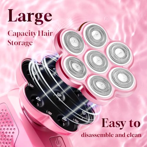 Electric Razor for Women - IPX7 Waterproof, 120 Min Runtime, USB-C Charging
