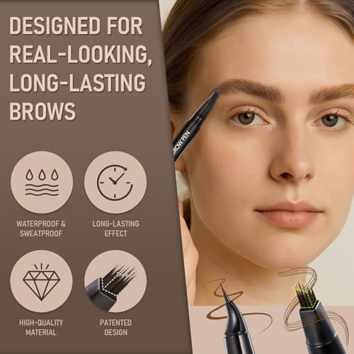 4D Microblading Eyebrow Pen - Dual Tip Liquid Brow Pencil