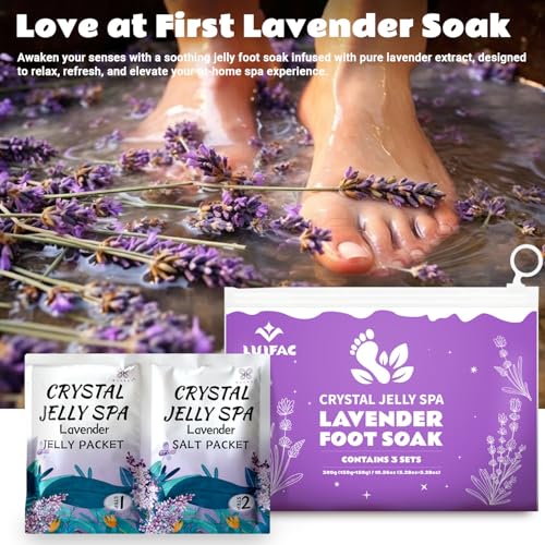 Jelly Pedicure Foot Soak Spa 3-Pack | Lavender Exfoliating