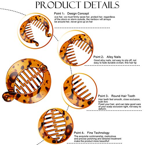 Willbond 6 Pcs Small Banana Clips For Thin Hair - Classic