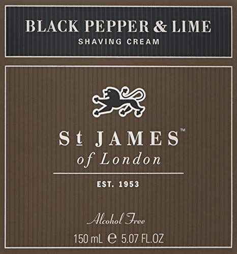 St James of London 100% all-natural Black Pepper & Lime Cream Tub