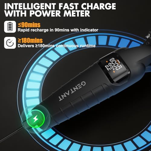 GenTant Professional Hair Trimmer Kit for Men - Cordless T-Blade Clippers