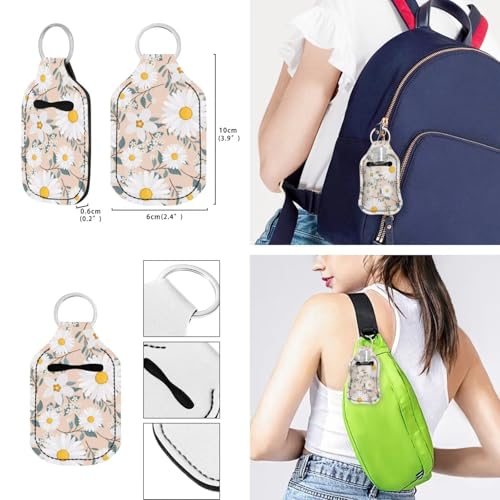 3 Pack Travel Bottle Keychain Holder Set – Hand Sanitizer & Chapstick