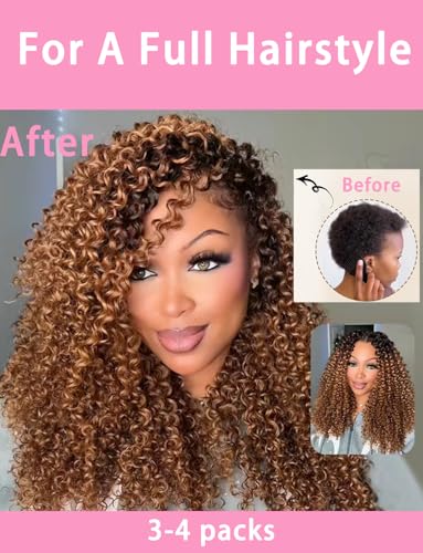 20-Inch Miracle Knots Crochet Human Hair for Black Women - T1b/30 Ombre Deep Wave