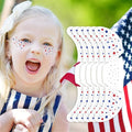 Red White Blue Glitter Freckles Tattoo - 4th of July, 6 Pack