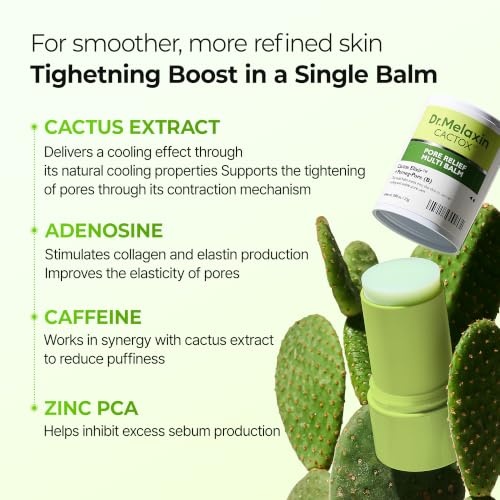 Dr.Melaxin Cactox Pore Relief Multi Balm Stick – Cooling & De-Puffing