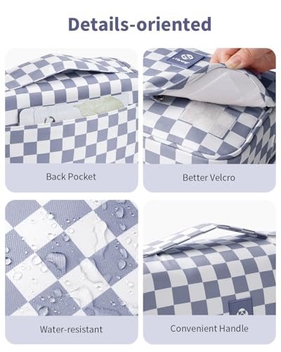 Narwey Hanging Travel Toiletry Bag for Women - Grayish Blue