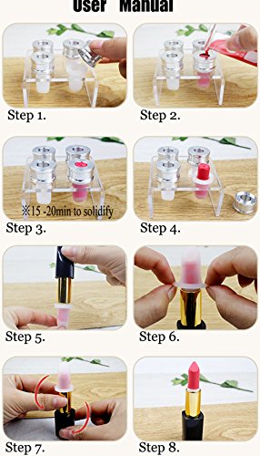 TINTON LIFE Simple Design DIY Makeup Cosmetics Lipstick Mould Silicone Mold Making Tool Set (Eagle Beak Shape)