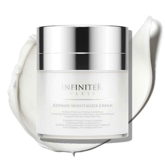 Infinitek Paris Retinol Face Moisturizer Night Cream - Premium Skin Care with Collagen & Vitamin E. Advanced Anti-Aging and Antioxidant Face Cream. Vitamin Enriched Moisturizer for Radiant Skin