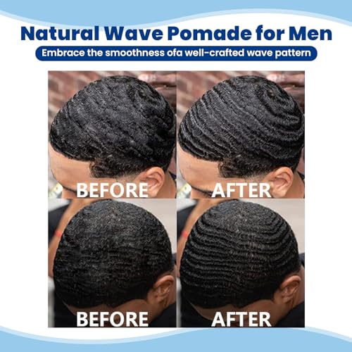 360 Wave Pomade for Men with Shea Butter & Jojoba Oil