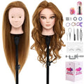 28" 80% Real Hair Mannequin Head for Braiding & Styling
