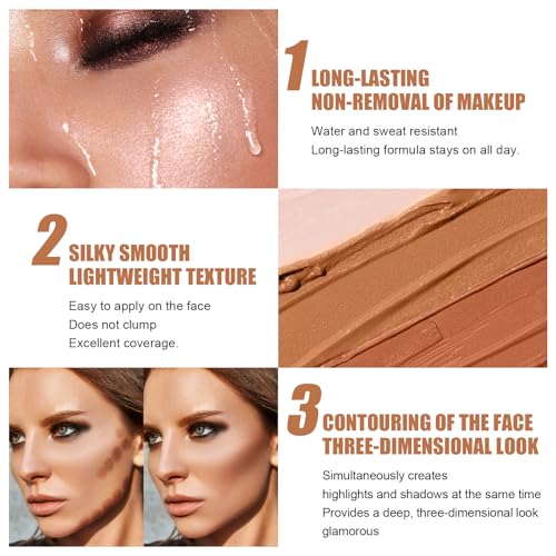 6-Color Cream Contour Stick Makeup Kit with Highlighter & Bronzer