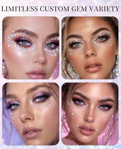 3160 Self-Adhesive Laser Face Gems, Eye Rhinestones & Hair Jewels