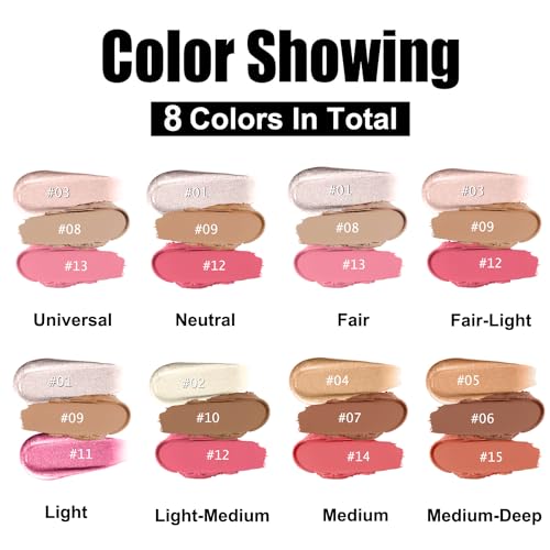 Hilareco Cream Contour Stick Kit - 3 Shades, Waterproof