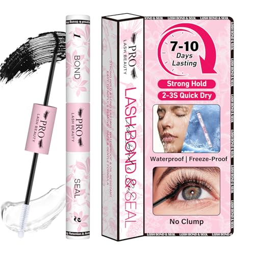 PROLASHBEAUTY Black Lash Glue & Seal Kit - Long-Lasting, Latex-Free DIY Eyelash Extension