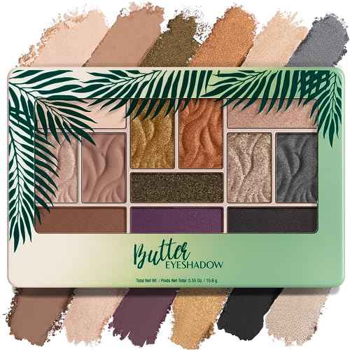 Physicians Formula Murumuru Butter Eyeshadow, 12-Shade Ultra-Creamy Palette with Murumuru & Tucuma Butters, Silky Soft Blendable Formula ? Sultry Nights