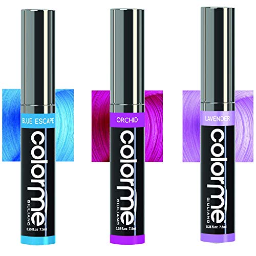 Colorme Temporary Hair Color For Kids Hair Chalk alternative 3PK (Blue, Orchid, Lavender)