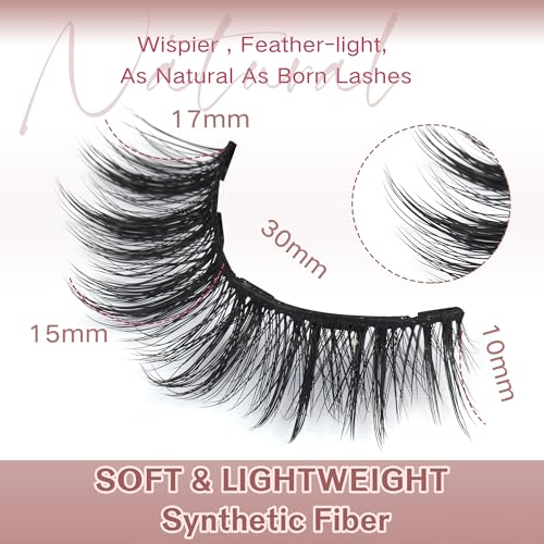 Magnetic Eyelashes Kit with Eyeliner - Reusable, No Glue