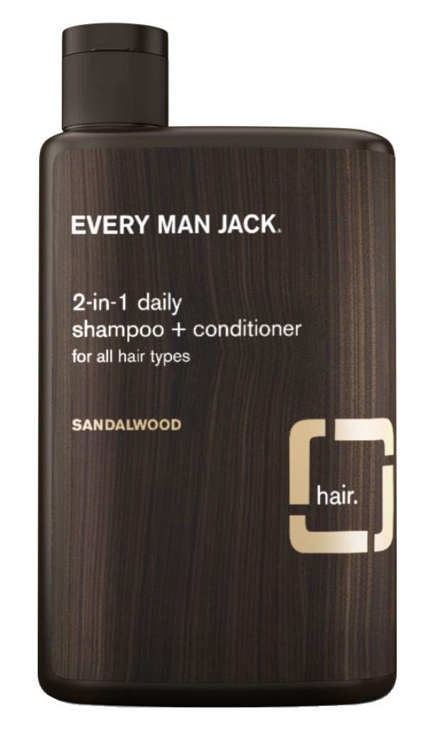 Every Man Jack Shampoo 2-In-1 Sandalwood 13.5 Ounce (Pack of 3)