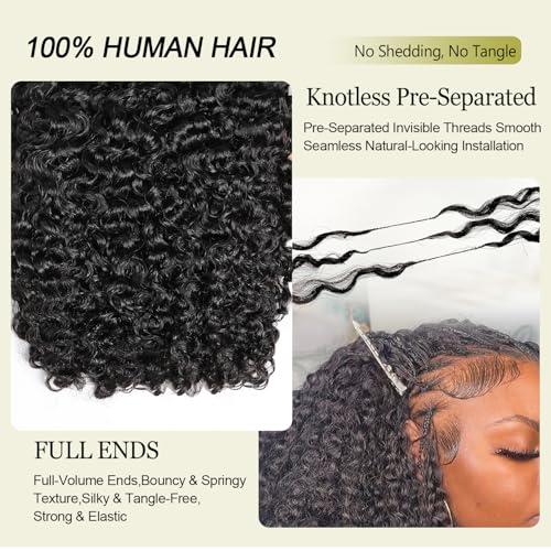 Lemoda Burmese Curly Human Crochet Hair 14" 120g