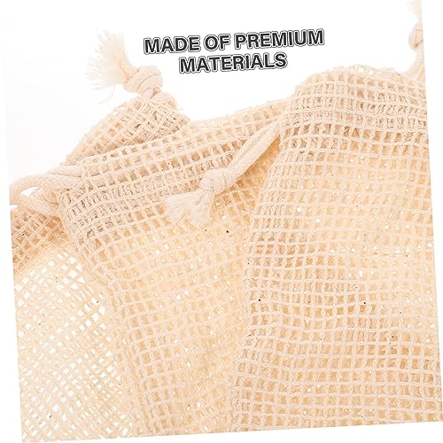 8pc Cotton Mesh Soap Storage Bags with Drawstring