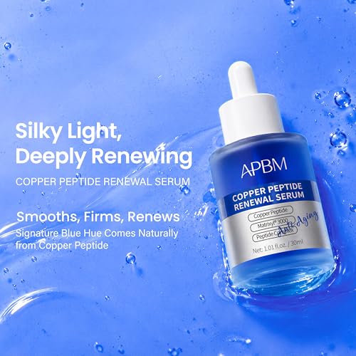 APBM Copper Peptides Serum - Anti-Aging Facial Serum with GHK-Cu & Hyaluronic Acid, 1.01 Fl Oz