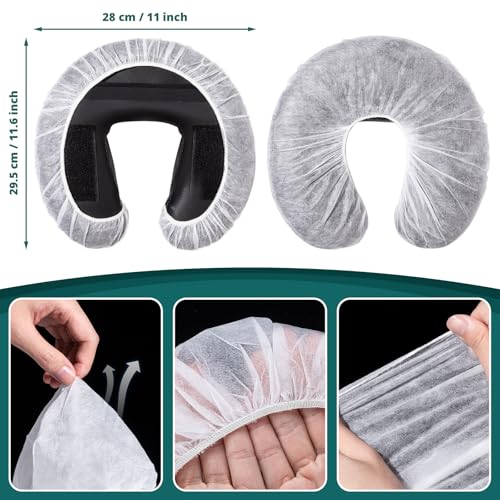 Noverlife 100 Pack Disposable Fitted Face Cradle Covers for Massage Tables